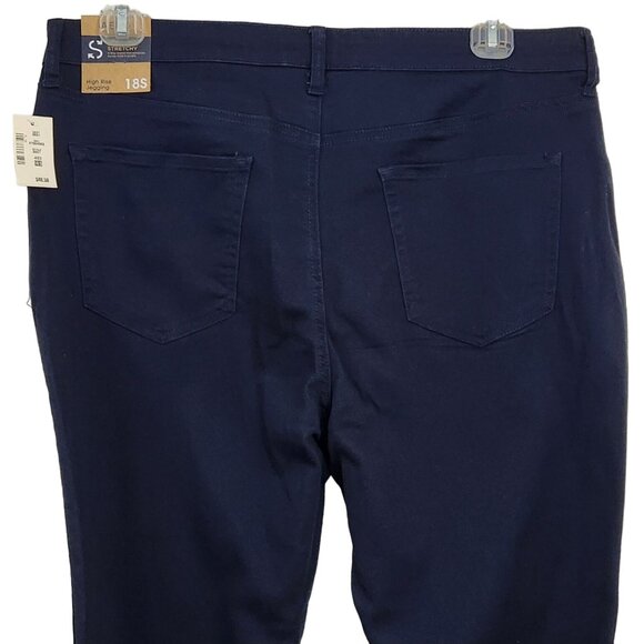 Aeropostale High Rise Pants Womens Plus 18 Short Blue Stretch Jegging Skinny New - Picture 5 of 9